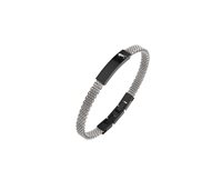 Bracciale Bikkembergs Uomo Action in Acciaio Diamante 0.01 Ct MILB02WB - MILB02WB